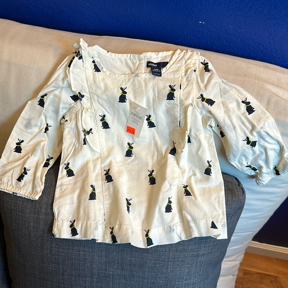 Baby gap lined ruffled top